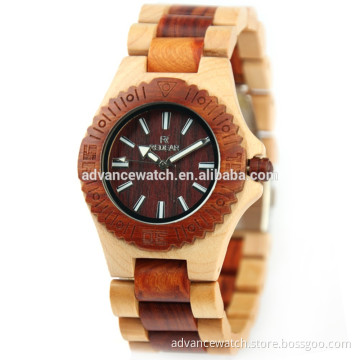 hot sale men watch | royal wooden crown watch with wooden watch band | bamboo wristwatch, China factory made watch
